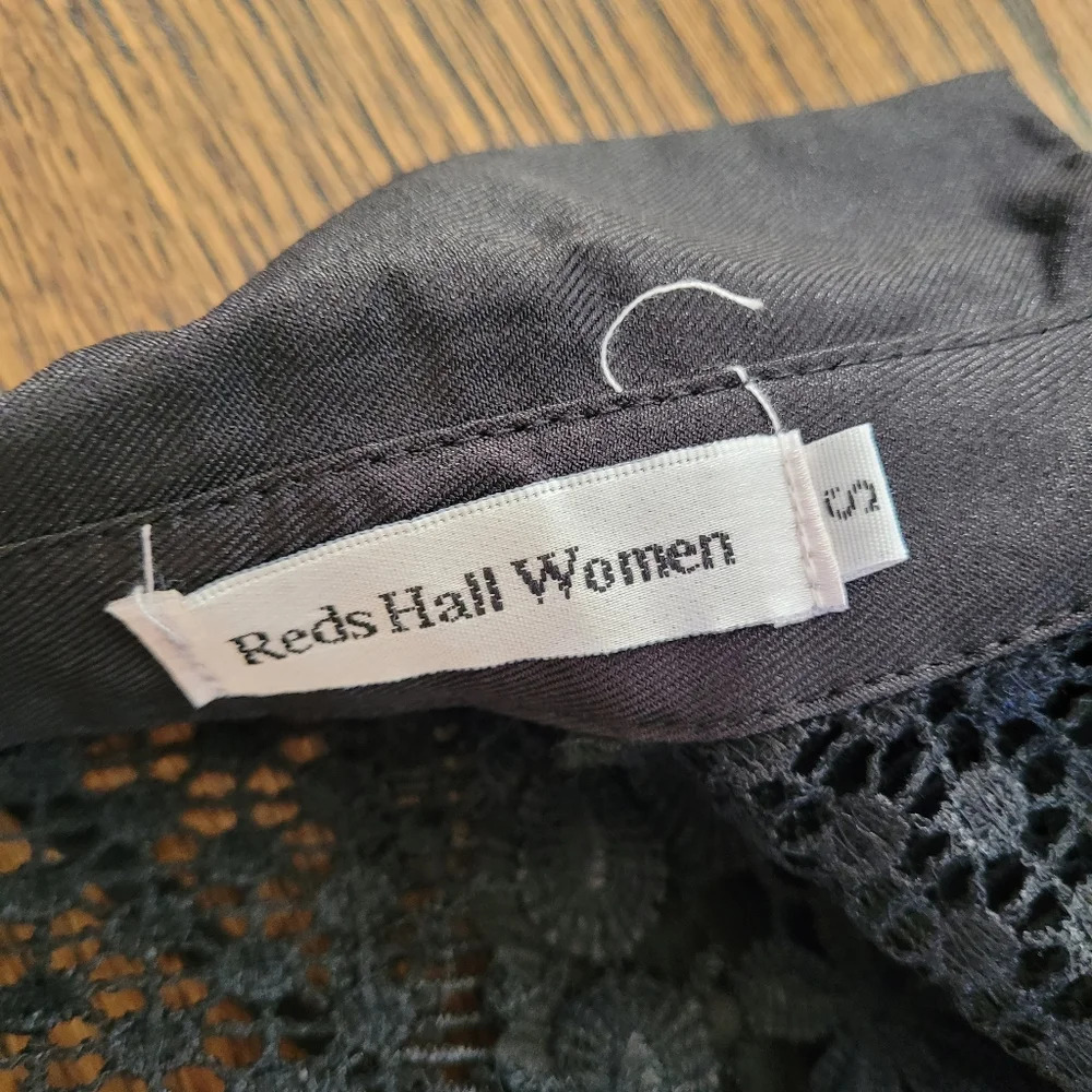 Reds Hall Black Adeline Lace Up Pleated Dress Size Women's Small NEW - Picture 15 of 16
